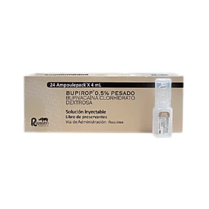BUPIROP 0.5%/4ML (PESADO), 1-AMPOLLA.